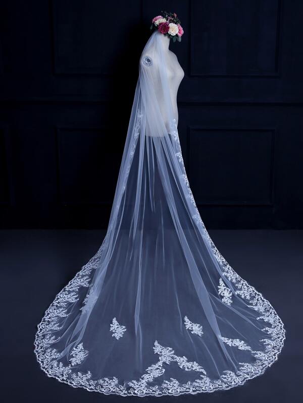 Floral Embroidered Bridal Veil SHEIN USA