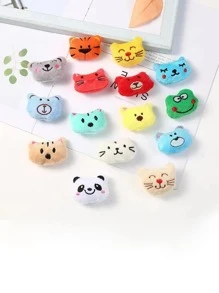 2 piezas Juguete de peluche para masticar mascotas al azar con diseño de dibujos animados - Multicolor - Ver 1