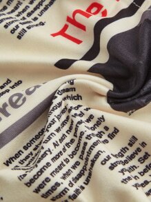 SHEIN ICON Newspaper Print Tube Top - Multicolor - View 4