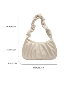 Fashionable Classic Leopard Print Bag, New Large Capacity Casual Style Artistic Handbag, Niche Design Leopard Underarm Bag, High-End Chic Versatile Shoulder Crossbody Bag, Small Tote - Beige - View 3