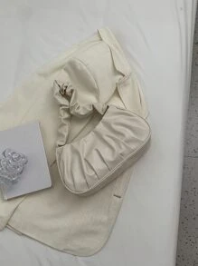 Fashionable Classic Leopard Print Bag, New Large Capacity Casual Style Artistic Handbag, Niche Design Leopard Underarm Bag, High-End Chic Versatile Shoulder Crossbody Bag, Small Tote - Beige - View 6