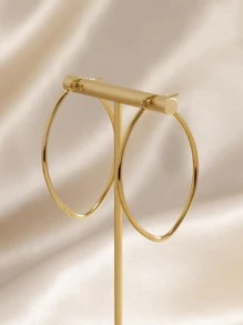 Pendientes de aro oval