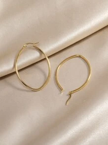 Pendientes de aro oval