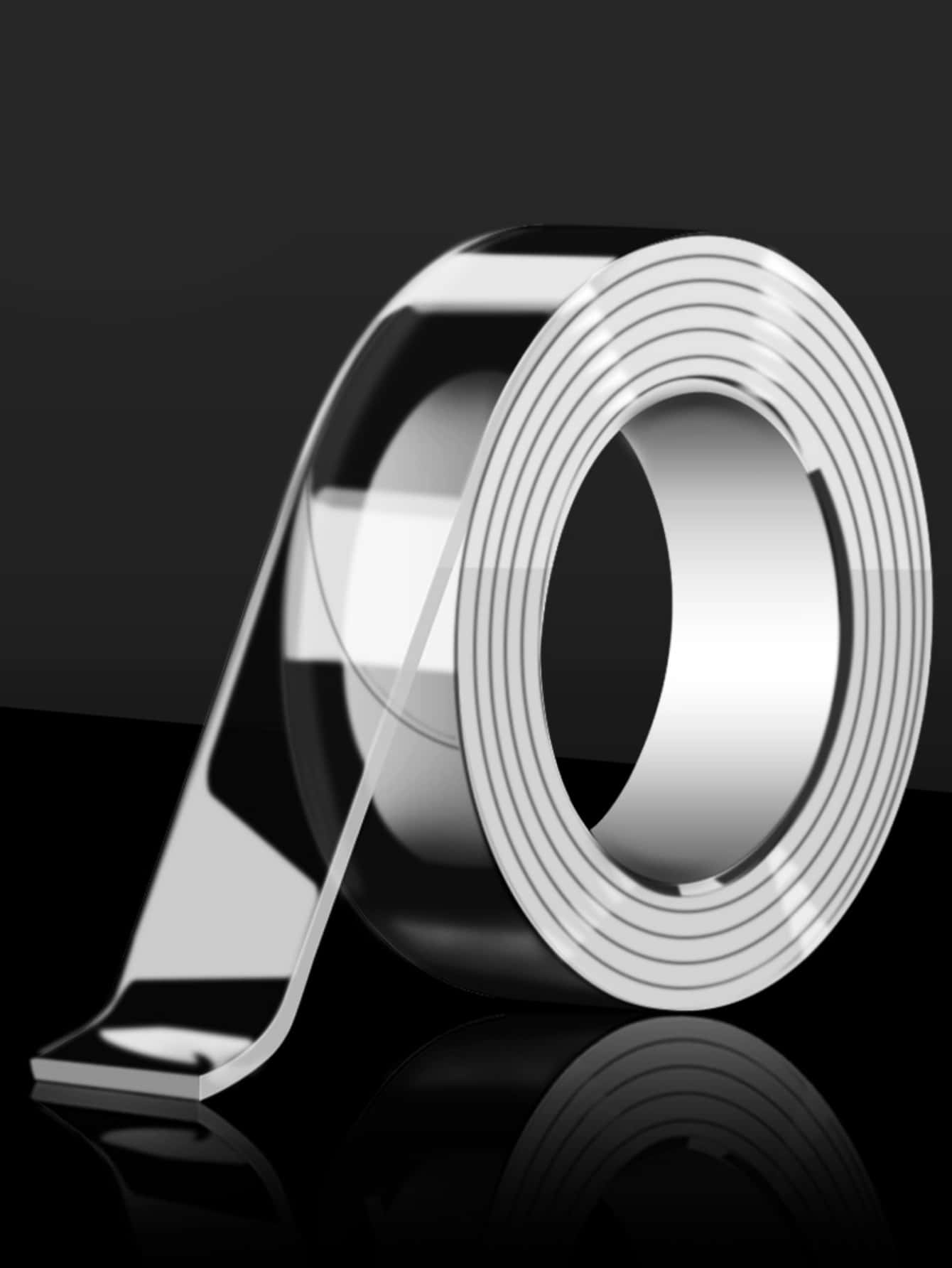 1roll Transparent Strong Waterproof Double-sided Tape - Clear - View 1