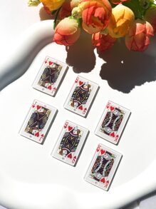 6 piezas Colgante DIY póker - Multicolor - Ver 1