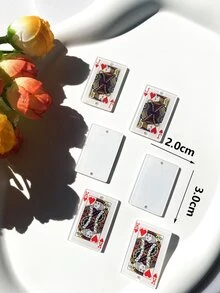 6 piezas Colgante DIY póker - Multicolor - Ver 6