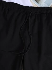 Manfinity LEGND Men Playing Card Print Tee & Drawstring Waist Joggers - Multicolor - View 5