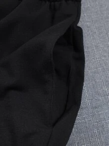 Manfinity LEGND Men Playing Card Print Tee & Drawstring Waist Joggers - Multicolor - View 4