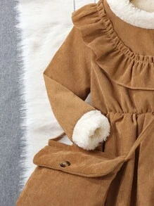 SHEIN 年輕女孩襯邊連身裙&帽子&手提包