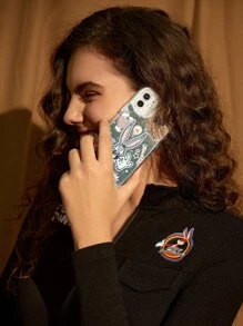 LOONEY TUNES X SHEIN Cartoon Bunny Mirror Phone Case , Suitable For IPhone - Multicolor - View 6