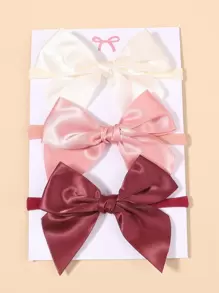 bilicaca 3 件装婴儿蝴蝶结装饰发带爱心情人节 - 彩色 - 查看 1