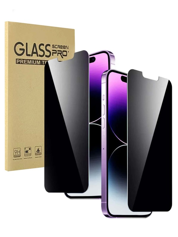 2PCS Full Cover Anti-Spy Screen Protector Compatible With IPhone 16/16 Plus/16 Pro/16 Pro Max/15/15Pro/15Plus/15Promax Gift For Birthday, Family, Friends Tempered Glass, Phone Screen Protector, Phone Accessories