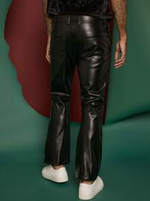 Manfinity AFTRDRK Quần Nam Nút Túi màu trơn Đường phố - màu đen - Xem 2