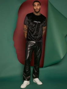 Manfinity AFTRDRK Quần Nam Nút Túi màu trơn Đường phố - màu đen - Xem 6