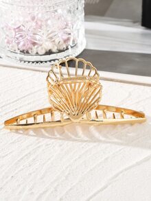 Hollow Out Shell Decor Hair Claw - Gold - View 4