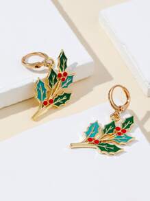 Leaf Decor Drop Earrings - Multicolor - View 1