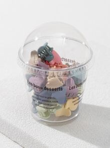 35 chiếc Màu sắc ngẫu nhiên Sáp vuốt tóc thiết kế hình trái tim Y2K đầy màu sắc - Nhiều màu - Xem 2