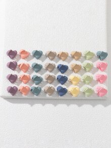 35 chiếc Màu sắc ngẫu nhiên Sáp vuốt tóc thiết kế hình trái tim Y2K đầy màu sắc - Nhiều màu - Xem 5