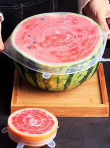 6pcs Silicone Fresh-keeping Cover,Hot Selling Kitchen Supplies Set - Clear - View 5