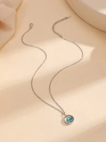 Whale Decor Round Pendant Necklace