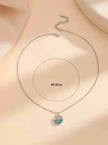 Whale Decor Round Pendant Necklace