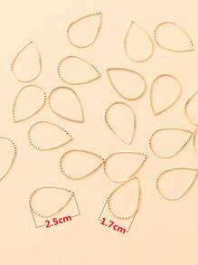 20入組水滴DIY首飾配件 - 金黃色 - 查看 3