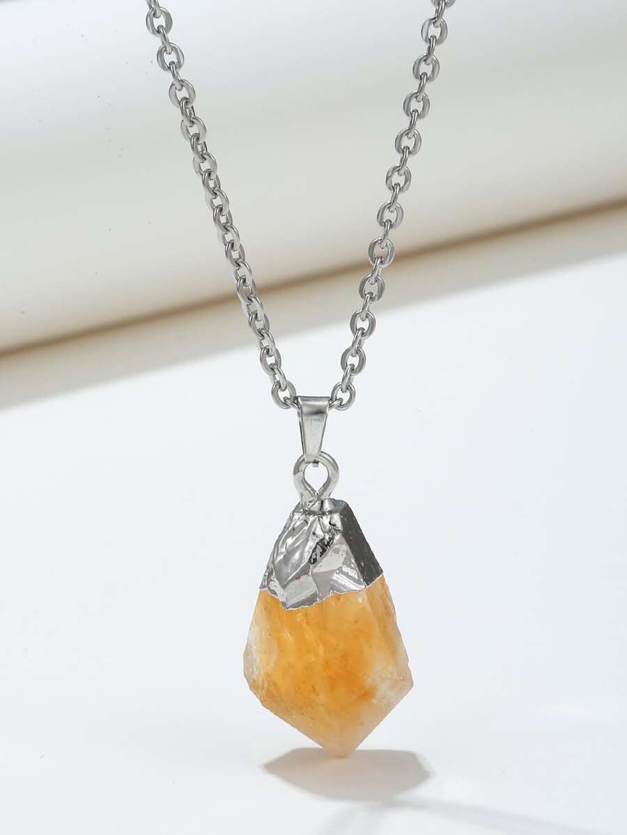 天然水晶吊墜項鍊