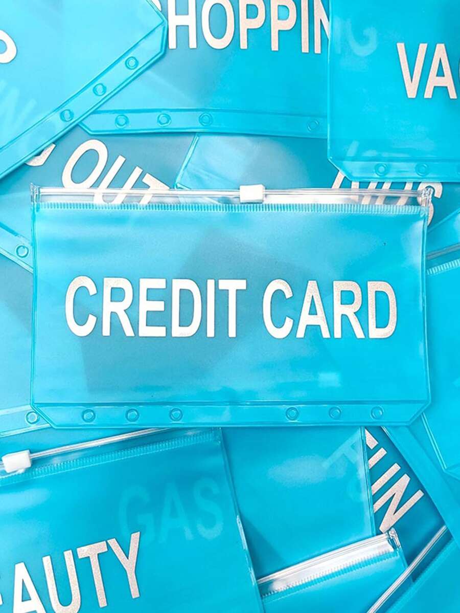 1 pieza Carpeta de bolsillo con estampado de letra al azar - Multicolor - Ver 1