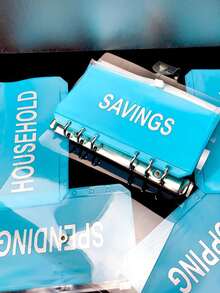 1 pieza Carpeta de bolsillo con estampado de letra al azar - Multicolor - Ver 3