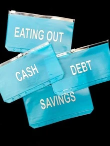 1 pieza Carpeta de bolsillo con estampado de letra al azar - Multicolor - Ver 4