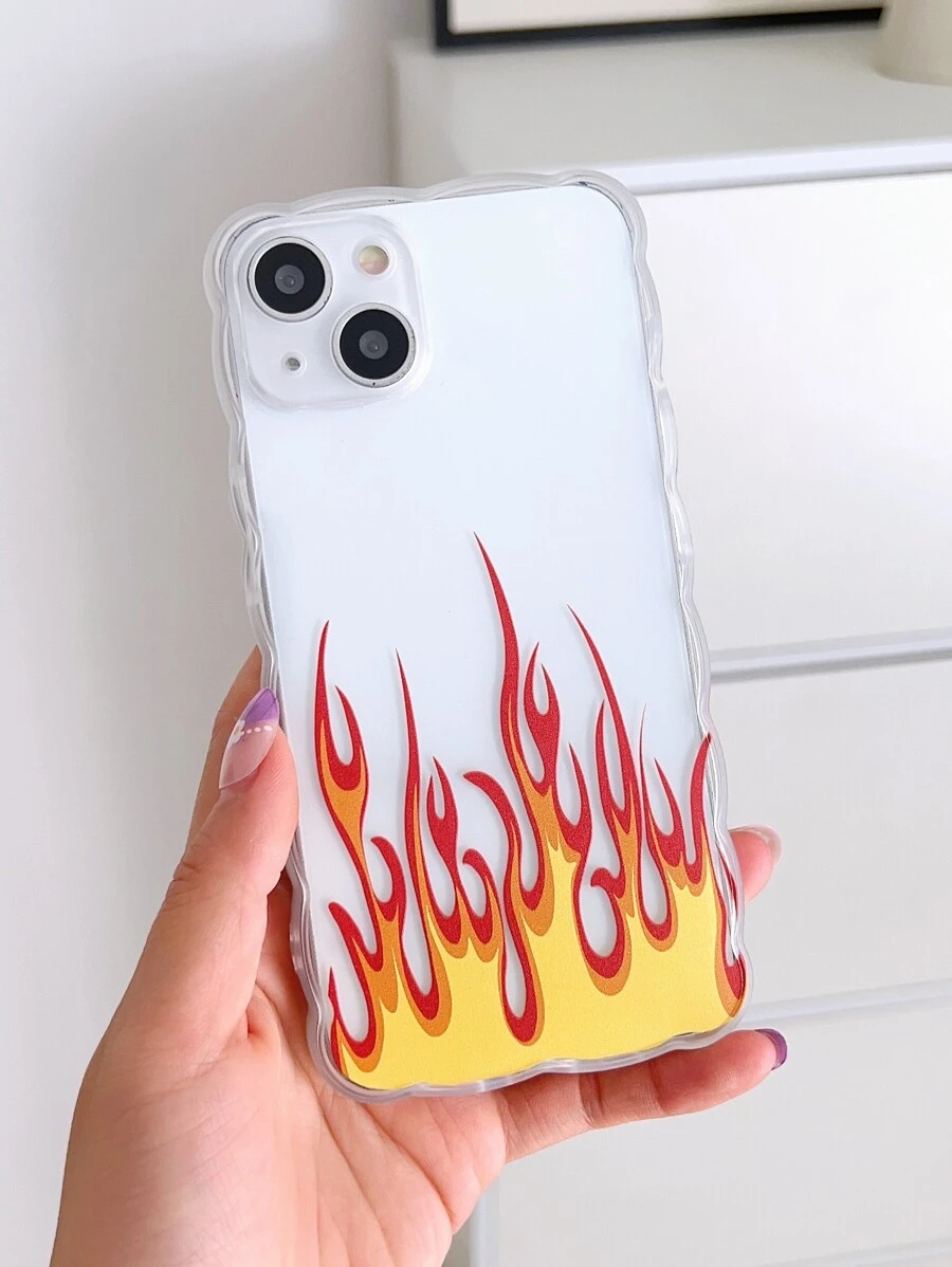 炎パターン スマホケース - マルチカラー - チェックする 1