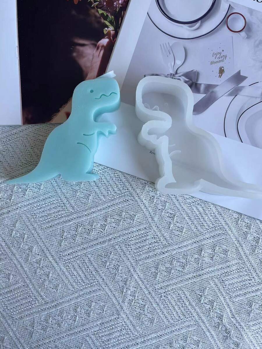 1入組矽膠現代恐龍設計DIY矽膠模具適用於工藝 - 無色 - 查看 1