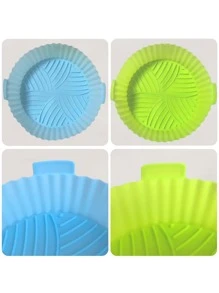 2入組隨機色矽膠空氣炸鍋託盤