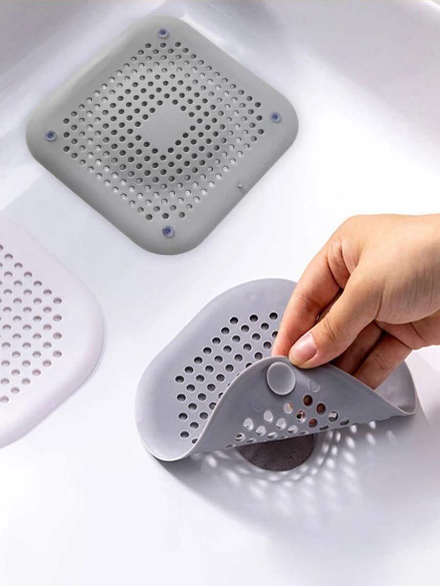 1pc Random Color Hair Filter, Sink Anti-Clog Filter, Tub Shower Floor Drain Plug, Silicone Kitchen Deodorizer Plug, Floor Drain Cover Home Bathroom Decor Fall Decor Back To School