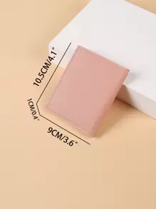 Snap Button Lightweight Portable Card ID Card White-Collar Workers For Female For Holiday For Anniversary For Birthday Gift Accessories Gift Present Gifts For Teachers Hot Pink Card Holder Wallet Business Card Holder Credit Card Holder Women For Women Wallet Mini Wallet Purse Wallet Card Wallet - Pink - View 6