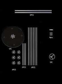 23入組塑膠小氣球塑形竿 - 無色 - 查看 5