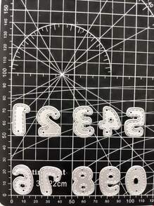 10pcs Number Shaped Cutting Die - Silver - View 2