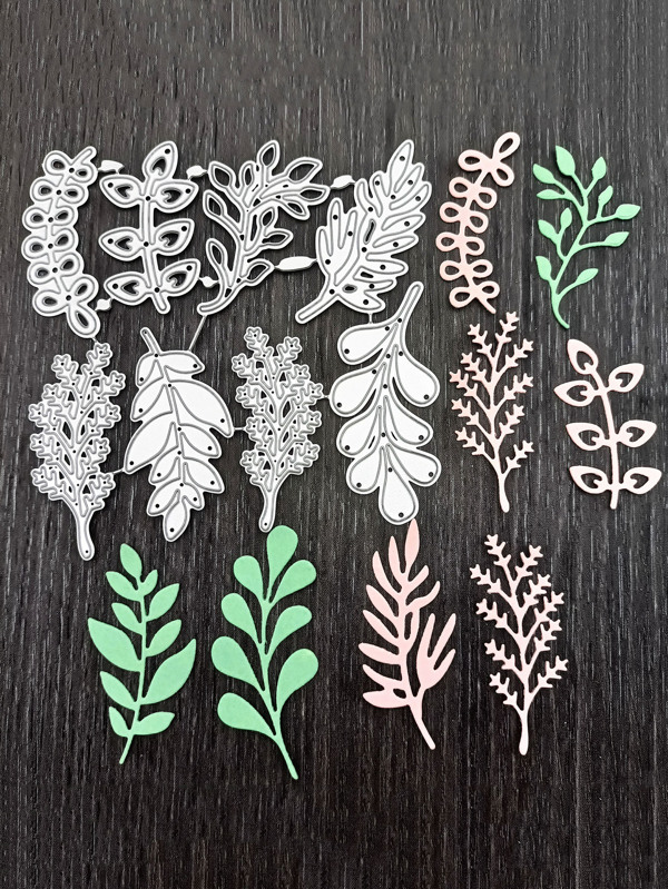 8pcs Leaf Shaped Cutting Die