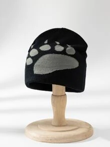 Paw Pattern Beanie - Multicolor - View 1