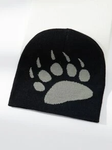 Paw Pattern Beanie - Multicolor - View 2