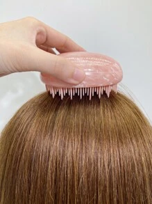 Marble Print Hair Comb - Pink - View 5