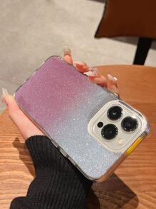 1 pieza Funda para móvil brillante de ombré - Rosa - Ver 2