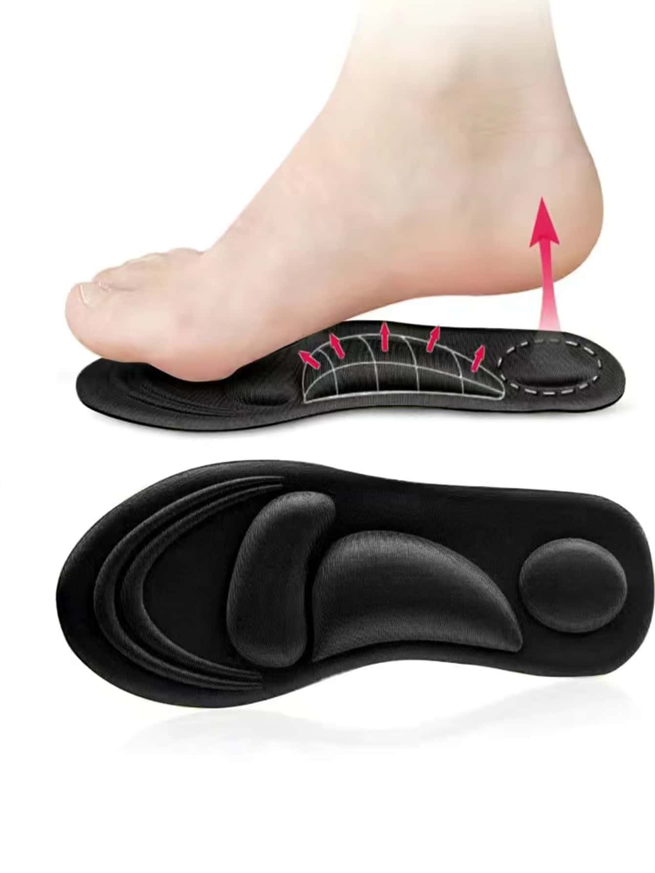 1pair Solid Textured Insoles SHEIN UK