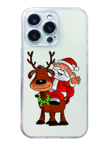 Christmas Santa Claus Pattern Phone Case - Multicolor - View 2