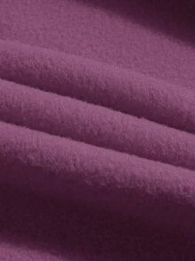 SHEIN EZwear Slogan & Floral Print Thermal Pullover  Fall Outfit - Purple - View 5