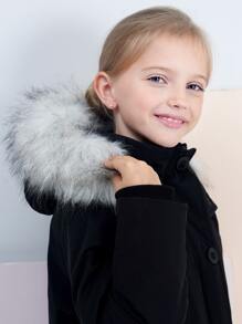 SOLOCOTE Áo khoác Parka có mũ trùm đầu chống thấm nước của Tween Girl có lớp lót và nhiều túi cho mùa đông - màu đen - Xem 8
