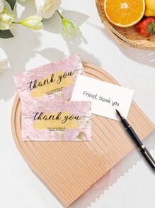 50 piezas Tarjeta de regalo con estampado de letra - Multicolor - Ver 2