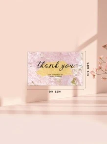 50 piezas Tarjeta de regalo con estampado de letra - Multicolor - Ver 3