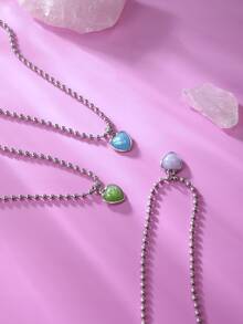 Sweetness 2 piezas Collar colgante de corazón - Multicolor - Ver 4