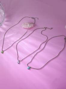 Sweetness 2 piezas Collar colgante de corazón - Multicolor - Ver 5